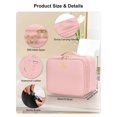 thumbnail image 2 of Bolsa de maquillaje Relavel con espejo LED recargable, color rosa claro, 2 of 7