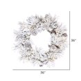 thumbnail image 4 of Vickerman K171237LED Couronne de Pin Vert Atka Floquée de 36 Po avec Lumière Blanche Chaude de 3 mm et 250, 4 of 4
