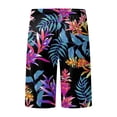 thumbnail image 4 of JAJAHO Mens Hawaiian Shorts Tropical Floral Printed Retro Streetwear Loose Fit Beach Shorts Drawstring Waist Summer Stylish Bottoms, 4 of 4