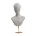 thumbnail image 3 of Cabeza de maniquí independiente, soporte versátil para exhibición de sombreros de moda, cabeza de maniquí Gris claro, 3 of 9