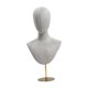 thumbnail image 3 of Cabeza de maniquí práctica y moderna con altura ajustable para exhibición de sombreros de mesa. Gris claro, 3 of 9