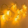 thumbnail image 4 of FSLiving String Lights,Iron Art Water Drop string Fairy Light For Christmas Party Bedroom Garden Decor, 6.5ft Curtain Lights with PIR Motion Sensor Cord,Auto ON/Off - 1 Pack (Warm White), 4 of 8