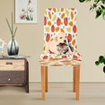 thumbnail image 6 of Autumn Pumpkins Leaves Dining Room Chair Covers Fall Maples Corn Thanksgiving Chair Slipcovers Seat Protector Removable Washable Chair Cover For Home Kitchen Restaurant Hotel 4pcs, 6 of 6