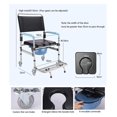 Toilet Shower Commode Wheelchair, Mobile Shower Chair, Folding Shower