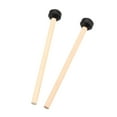 thumbnail image 4 of Baquetas de percusión de 2 piezas con cabeza de goma y mango de madera multifuncional para hacer ejercicio. Cabeza plana, 4 of 9