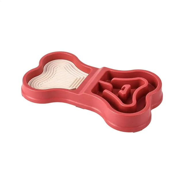 Slow Feeder Dog Bowl - Non-Slip PP Material, Obstacle Design for Digestive Health, Indoor/Outdoor Use