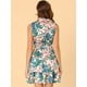 thumbnail image 5 of INSPIRE CHIC Vestido De Verano Con Estampado Floral Tropical Sin Mangas Con Cinturón Y Vuelo Para Mujer Blanco XL, 5 of 6