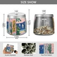 thumbnail image 2 of Yayeee Ashtray with Lid for Cigarette Smokeless Stainless Steel Home Ash Holder, Colorful Seaside, 2 of 7