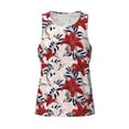 thumbnail image 4 of Haiem Lilies Flowers Men Workout Tank Top Gym Bodybuilding Sleeveless Muscle T Shirts Athletic Tank Breathable Workout Shirt-Large, 4 of 9