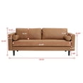 thumbnail image 4 of Naomi Home Marisa Genuine Leather Mid-Century Sofa Set of 2-Color: Tan, Set: Chair/Sofa, 4 of 11
