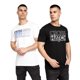 thumbnail image 1 of Crosshatch - Camiseta Arnio para Hombre - Pack de 2 (Negro, Blanco), 1 of 7