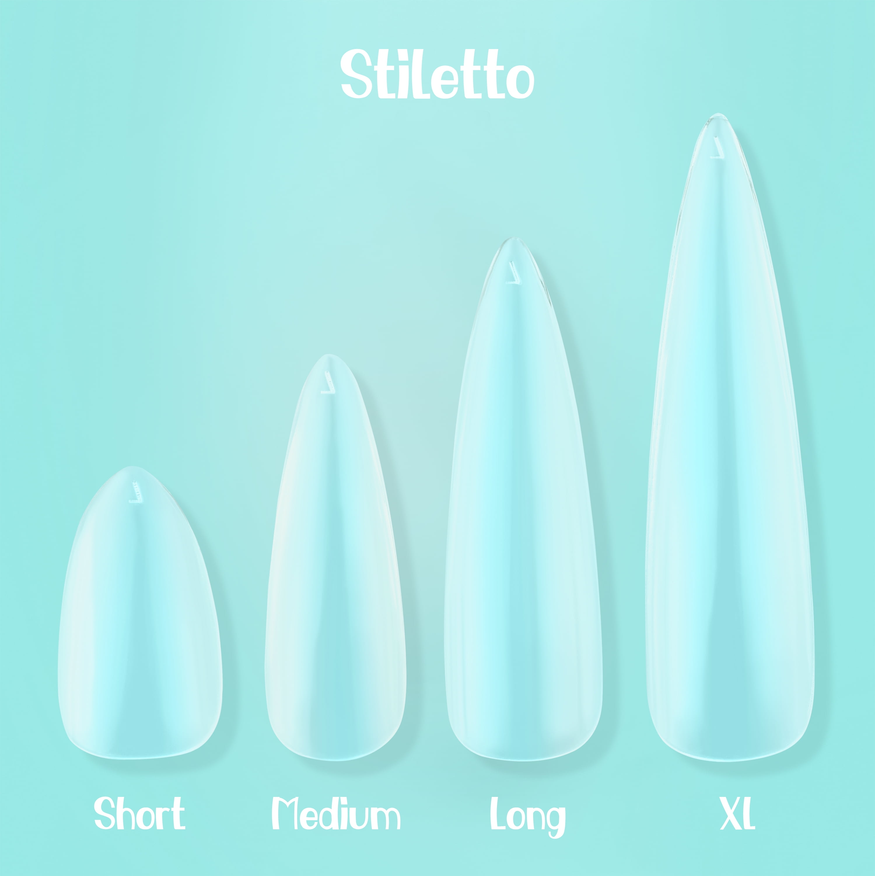 NABulous™ Clear Stiletto Long Soft Gel Nail Starter Kit | Professional Nail Kit | Long Length Full Cover Nail Tips | DIY Manicure Essentials (Stiletto Long)