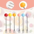 thumbnail image 2 of Juego de Tenedores para Cangrejo y Postre con un Soporte de Cerámica. Mini Tenedores de Acero Inoxidable para Aperitivos y Frutas., 2 of 5
