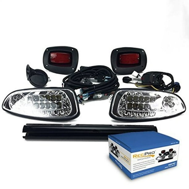 recpro ezgo rxv golf cart deluxe street legal all led light kit 2008