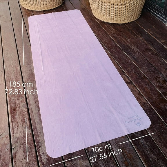 Yoga Towel, Hot Yoga Mat Towel - Sweat Absorbing Non-Slip for Hot Yoga, Pilates and Workout, 27x72 inches with Grip Dots