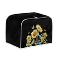 thumbnail image 2 of ZUXONGSY Sunflower Toster Cover 2 Slice Bread Maker Cover Dustproof Cover Wide Slot Universal Size Microwave Oven Dustproof Cover with Hook Greasy Protection Anti Fingerprints, 2 of 7