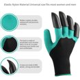 thumbnail image 2 of Guantes de jardinería con garras, guantes de trabajo para jardín y patio, regalo para hombres y mujeres (verde), 2 of 4