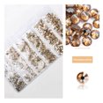 thumbnail image 3 of Nail Rhinestones Flat-Bottom Multi-faceted Sides DIY Handcraft Excellent Gloss Manicure Crystal Different Styles Mobile Phone Champagne, 3 of 6