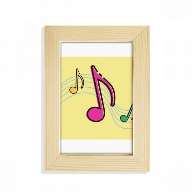 Phonogramme Portée Musical Bureau Affichage Photo Cadre Image Art Peinture 5 X 7 Pouces