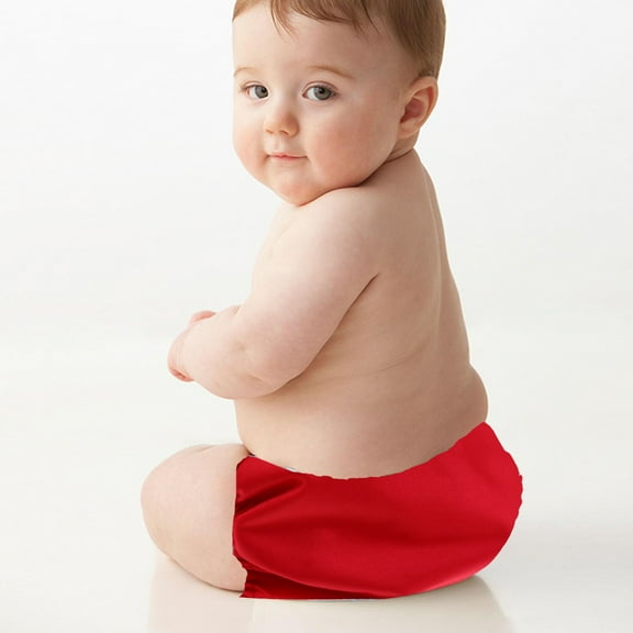 Toyvian Cloth Diapers Newborn Cotton Reusable Red for Infant 1 Set