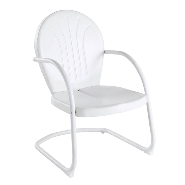 Crosley Furniture CO1001A-WH Griffith Chaise d'Extérieur d'Inspiration Vintage, Blanc