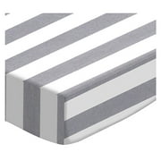 SheetWorld Fitted 100% Cotton Percale Play Yard Sheet Fits BabyBjorn Travel Crib Light 24 x 42, Grey Stripe