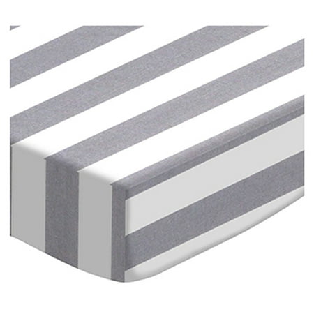 SheetWorld Fitted 100% Cotton Percale Play Yard Sheet Fits BabyBjorn Travel Crib Light 24 x 42, Grey Stripe