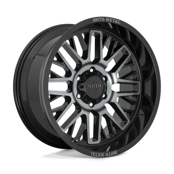 Moto Metal Mo802 20X10 6X135 -18Et 125.1Cb Gloss Black Machined With Gray Tint Wheel