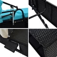 thumbnail image 6 of Patio Chaise Lounge, 2Pcs Patio Chaise Lounge Chairs Outdoor Furniture Set with Adjustable Back and Canopy, All-Weather PE Wicker Rattan Reclining Lounge Chair for Beach, Backyard, Porch, Pool, 6 of 8
