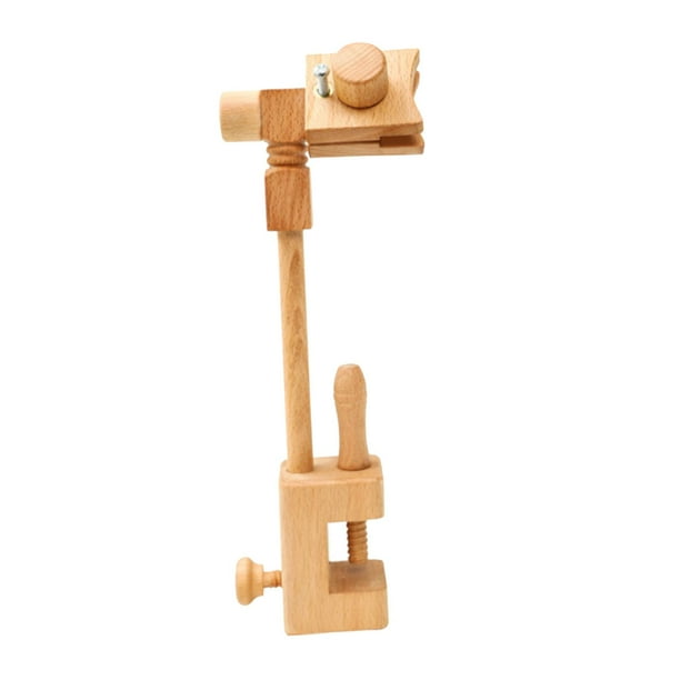 Soporte de bastidor de bordado de mesa Marco de madera Soporte de , Beige, 20 centímetros