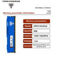 thumbnail image 2 of Blue DDR3 RAM 8GB 1600MHZ 1866MHZ 240Pin CL11 DIMMPC3-12800 PC Desktop RAM Memory 1.5V Computer parts memoria Blue-DDR3-2X8G1866, 2 of 5