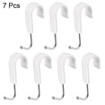 thumbnail image 4 of Uxcell Wardrobe Kitchen Plastic S Shaped Hang Hooks White Polish 19mm Diameter 7pcs, 4 of 7