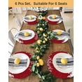 thumbnail image 4 of 15 Inch Round Placemats Set of 4, Red Snowman Christmas Non Slip Heat Insulation PP Table Mats, Winter Snowflake Pine Xmas Tree Washable Place Mats for Kitchen Dining Party Table Decor, 4 of 7