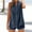Navy, variant on Women's Summer Tops Sleeveless Mandarin Collar V-neck Solid Color Tank with Buttons Casual Loose Asymmetric Hem Outdoor Blouse(White,L)