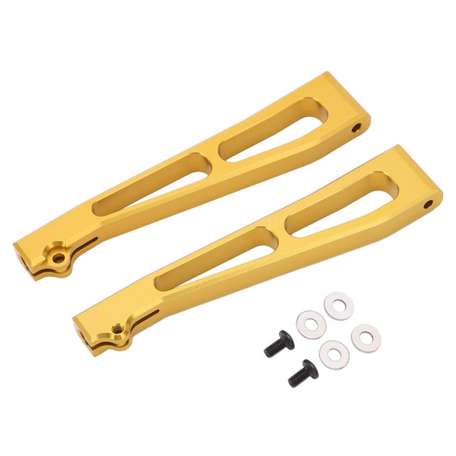2 brazos de suspensión superiores delanteros de aleación de aluminio, brazos oscilantes superiores delanteros para la serie JLB 1/10, color dorado