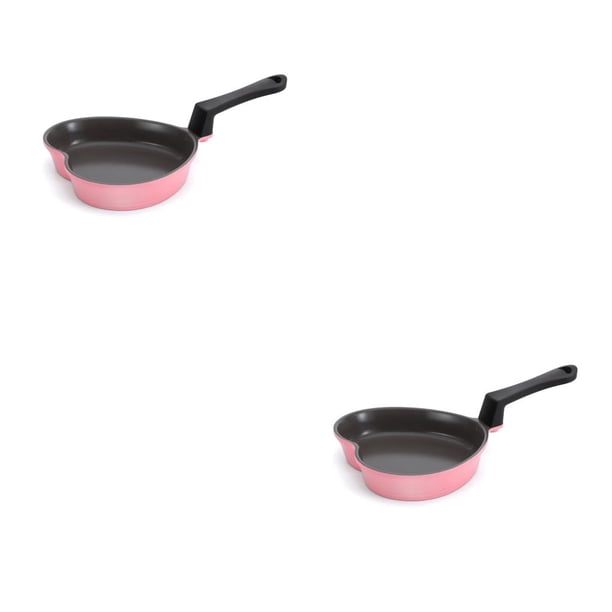 Bewildely Frying Pan Food Breakfast Egg Ceramic Kitchen Heart Cookware Non-stick Cooking Grilling Household Pot Shaped 2piezas