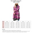 thumbnail image 5 of Abrigo de mujer con estampado de cuadros, dobladillo dividido, cuello vuelto, chaqueta holgada con bolsillos y botones de una sola fila, 5 of 5