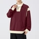 thumbnail image 1 of pstuiky camisetas de manga larga para hombre, Camisa informal de manga larga con cuello alto y bolsillos con cremallera y bloques de color para hombre Tops de hombre l, 1 of 7