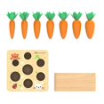 thumbnail image 1 of A A Juego de combinación de rompecabezas de juguetes de plantas y cosechas para niños pequeños 2/3/4 entrenamiento de agarre manual, 1 of 5