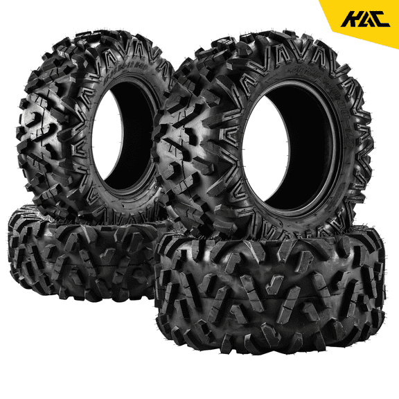 Set of 4 ATV UTV Tires 25 x 8-12 Front & 25 x 10-12 Rear 6PR All Terrain Four Wheeler Tires Sport Mud Trail Off-Road Tire, Tubeless