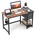 thumbnail image 7 of Amijoy 48" Home Office Desk with Storage, Metal Computer Desk with Headphone Hook, Shelf & 2 Drawers, Study Writing Desk, 7 of 7