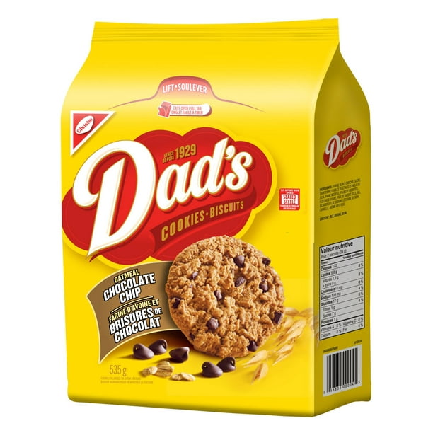Biscuits brisures de chocolat et farine d’avoine de Dad’s 535 g