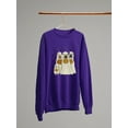 thumbnail image 3 of Trick Or Treat Dogs Sweatshirt Women -Fab Funky Designs, Female 4X-Large, 3 of 4