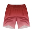 thumbnail image 5 of Xcmzpl Men's Swim Trunks Quick Dry Beach Shorts with Pockets Gradient Drawstring Elastic Waist Bermuda Shorts Baggy Slit Hem Hiking Shorts, 5 of 7