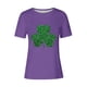 thumbnail image 4 of Mujeres Manga Corta de Verano Tops Impreso Sudadera Casual, Cuello Redondo Blusa Ligera para la Primavera Y el Verano, 4 of 4