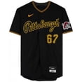thumbnail image 2 of Cody Bolton Pittsburgh Pirates Game-Used #67 Black Jersey vs. Washington Nationals on April 29, 2023 - Game Two of Doubleheader - MLB Debut - Fanatics Authentic Certified, 2 of 2