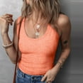 thumbnail image 2 of ZQUUVOU Tank Top For Women Casual Solid Color V-Neck Tank (Orange,M), 2 of 6