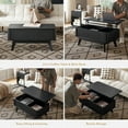 thumbnail image 6 of Mopio Lift-Top Coffee Table with Storage, Fluted Design, Black Oak Finish, 6 of 8