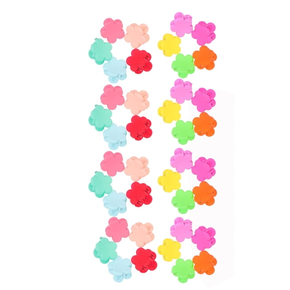 Raindrops 80pcs Assorted Color Acrylic Snap Hair Clips for Girls Daily Hair Styling and Clipping