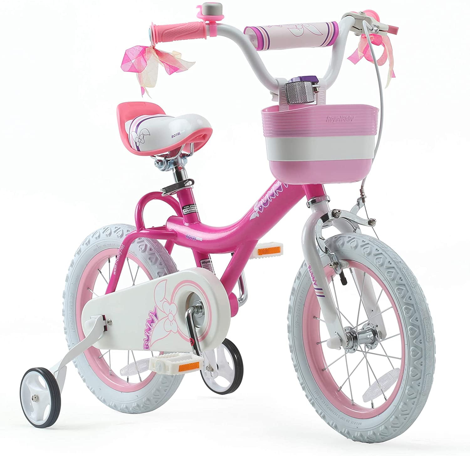 Kids Bike Girls 12 14 16 18 20 Inch Bikes,bicycle for Kids Age 2-12 Year Old,girls Bike with Training Wheels and Water Bottle,Collapsible,kids Bicycle,4 Colours Size:12inch,Color:pink